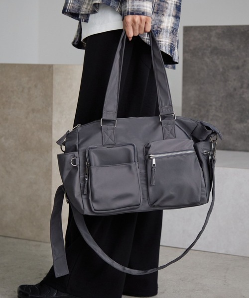 UNISEX》10ポケットボストンバッグ（ボストンバッグ）｜PBLIM