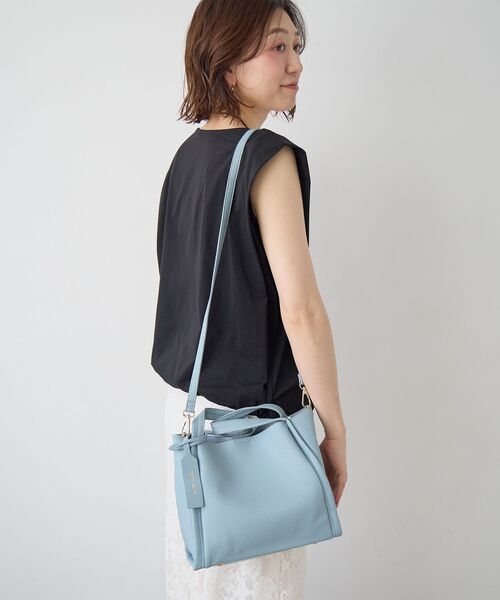 le.coeur blanc(ルクールブラン)の「3setソフトレザー調バッグ(ショルダーバッグ・レディース・ベージュ/ブラック/シルバー/サックスブルー/ホワイト系その他2・FREE)」の8枚目の写真