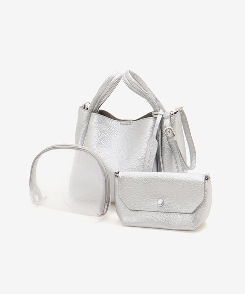 le.coeur blanc(ルクールブラン)の「3setソフトレザー調バッグ(ショルダーバッグ・レディース・ベージュ/ブラック/シルバー/サックスブルー/ホワイト系その他2・FREE)」の15枚目の写真