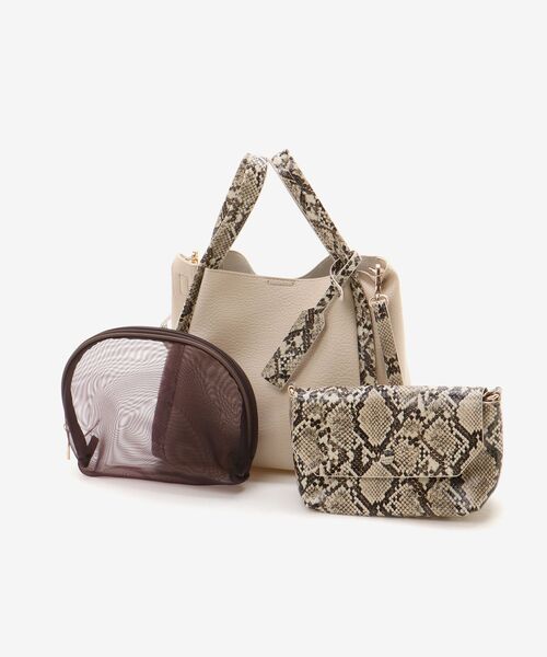 le.coeur blanc(ルクールブラン)の「3setソフトレザー調バッグ(ショルダーバッグ・レディース・ベージュ/ブラック/シルバー/サックスブルー/ホワイト系その他2・FREE)」の22枚目の写真