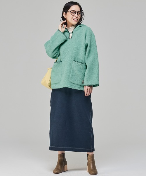 KRIFF MAYER Lady's Collection（クリフメイヤーレディースコレクション）の「【軽い・暖かい】フリースメキシカンパーカー（パーカー・レディース・ナチュラル/ワインレッド/ミント/ネイビー・MEDIUM/LARGE）」の6枚目の写真