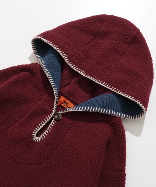 KRIFF MAYER Lady's Collection（クリフメイヤーレディースコレクション）の「【軽い・暖かい】フリースメキシカンパーカー（パーカー・レディース・ナチュラル/ワインレッド/ミント/ネイビー・MEDIUM/LARGE）」の9枚目の写真