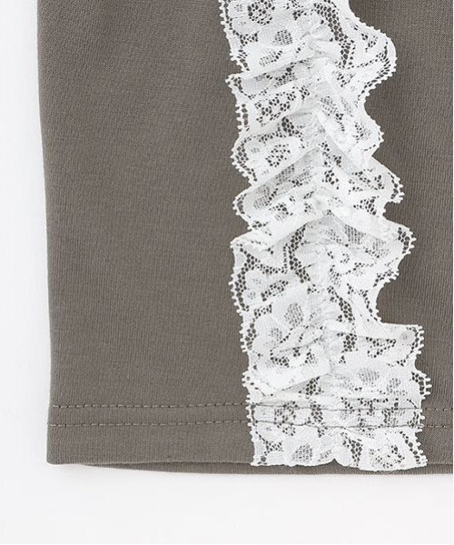 by LOVEiT（バイラビット）の「【Cuugal8月号掲載】【接触冷感】フロントレースTシャツ（Tシャツ/カットソー・キッズ・オフホワイト/ピンク/チャコール・120cm/130cm/140cm/150cm/160cm）」の9枚目の写真