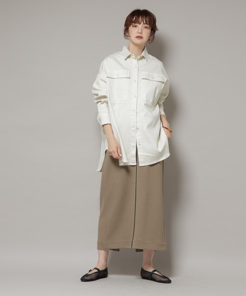 Healthy denim（ヘルシーデニム）の「Healthy DENIM/Almond ビッグシャツ（シャツ/ブラウス・レディース・ベージュ系その他・1）」の5枚目の写真