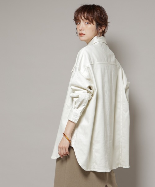 Healthy denim（ヘルシーデニム）の「Healthy DENIM/Almond ビッグシャツ（シャツ/ブラウス・レディース・ベージュ系その他・1）」の4枚目の写真