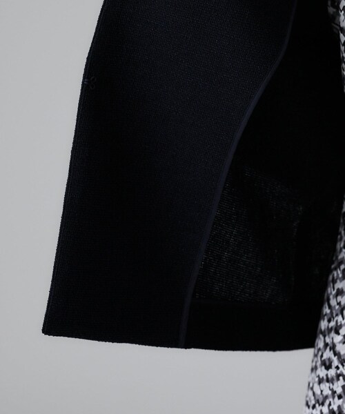 UNTITLED（アンタイトル）の「【短丈/日本製】カラミ風メッシュ ノーカラージャケット（ノーカラージャケット・レディース・ベージュ/ネイビー・46/48/50/44/42/00/01/02/03/04）」の12枚目の写真