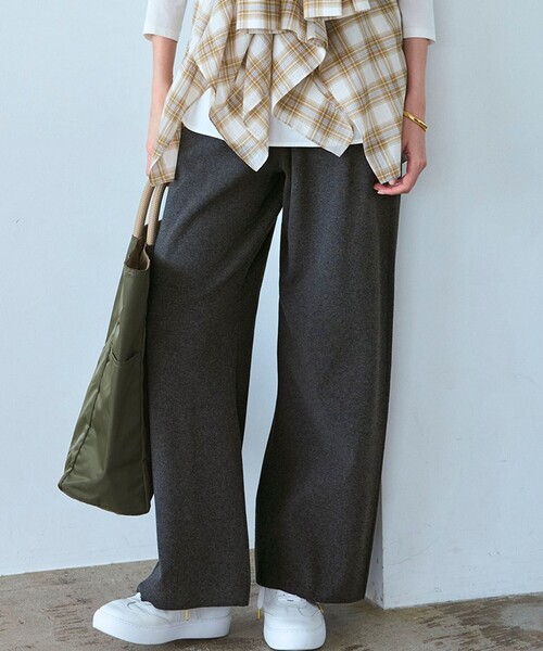 VERY9月号掲載/洗える/吊り干しOK】ヴィスコースストレッチ ワイド