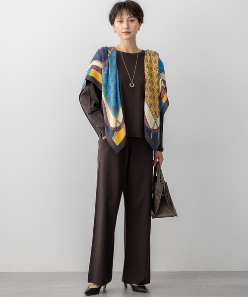 VERY9月号掲載/洗える/吊り干しOK】ヴィスコースストレッチ ワイド