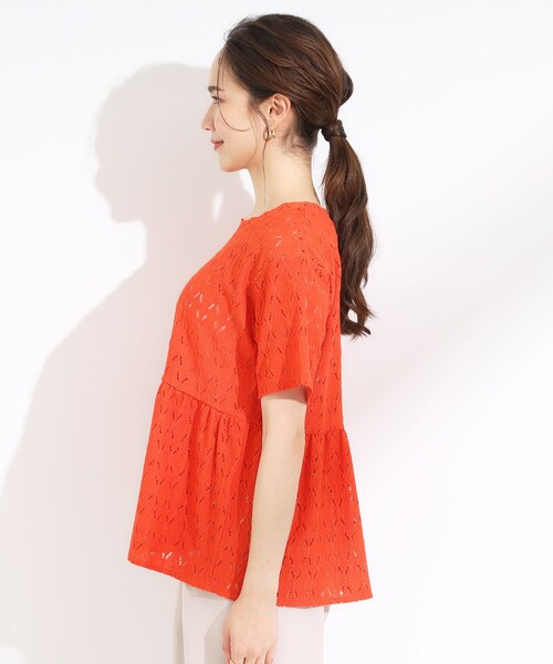 レースペプラムトップス レディース セール】 レース ペプラム トップス （カットソー）｜COMME CA