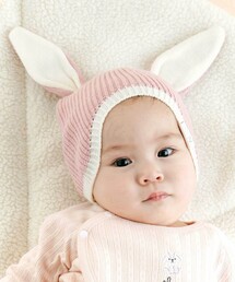 SLAP SLIP BABY | クマウサギ立体モチーフ付きニット帽ベビー(44~48cm)(その他ベビー用品)