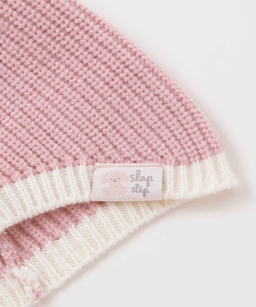 SLAP SLIP BABY(スラップスリップベビー)の「クマウサギ立体モチーフ付きニット帽ベビー(44~48cm)(その他ベビー用品・キッズ・オフホワイト/ブルー/ピンク・FREE)」の10枚目の写真