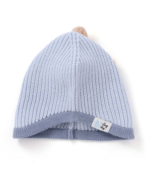 SLAP SLIP BABY(スラップスリップベビー)の「クマウサギ立体モチーフ付きニット帽ベビー(44~48cm)(その他ベビー用品・キッズ・オフホワイト/ブルー/ピンク・FREE)」の13枚目の写真