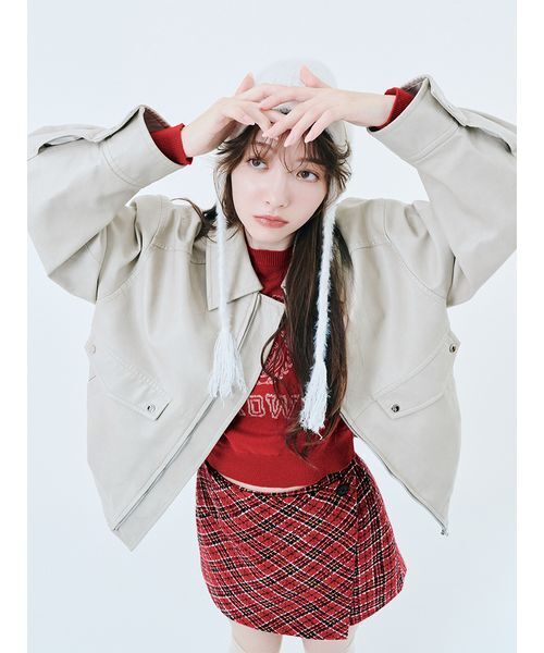 LILY BROWN(リリーブラウン)の「ロービングチェックスカショーパン(その他パンツ・レディース・グレー/ダークグレー/ベージュ/レッド・0/1/2)」の8枚目の写真