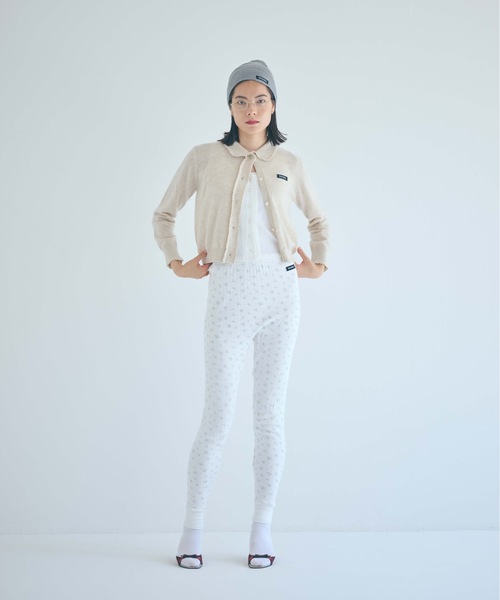 SEA（シー）の「カシミヤ フリル ニットカーディガン（カーディガン/ボレロ・レディース・グレー/ベージュ・ONE SIZE）」の2枚目の写真