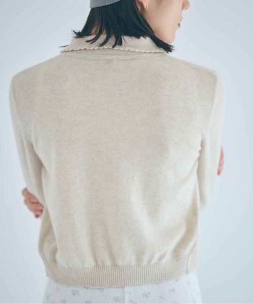 SEA（シー）の「カシミヤ フリル ニットカーディガン（カーディガン/ボレロ・レディース・グレー/ベージュ・ONE SIZE）」の16枚目の写真