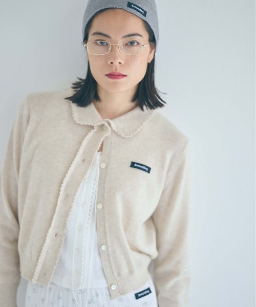 SEA（シー）の「カシミヤ フリル ニットカーディガン（カーディガン/ボレロ・レディース・グレー/ベージュ・ONE SIZE）」の20枚目の写真