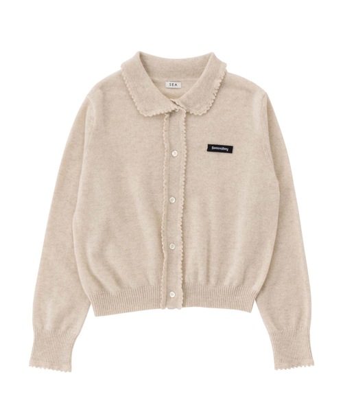 SEA（シー）の「カシミヤ フリル ニットカーディガン（カーディガン/ボレロ・レディース・グレー/ベージュ・ONE SIZE）」の4枚目の写真