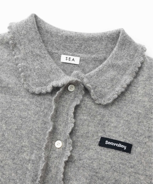 SEA（シー）の「カシミヤ フリル ニットカーディガン（カーディガン/ボレロ・レディース・グレー/ベージュ・ONE SIZE）」の5枚目の写真