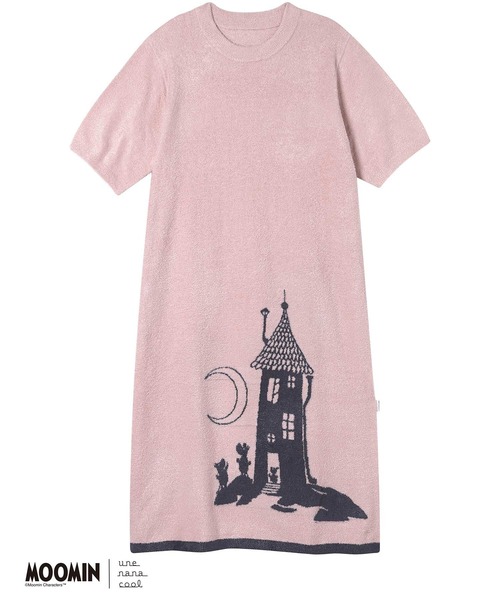 une nana cool(ウンナナクール)の「【ムーミンコラボ】MOOMIN × une nana cool なめらかふわふわワンピース(ルームワンピース・レディース・アイボリー/シャーベット・M-L)」の8枚目の写真