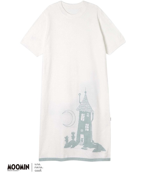 une nana cool(ウンナナクール)の「【ムーミンコラボ】MOOMIN × une nana cool なめらかふわふわワンピース(ルームワンピース・レディース・アイボリー/シャーベット・M-L)」の5枚目の写真