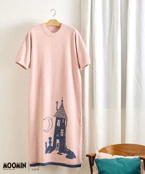 une nana cool(ウンナナクール)の「【ムーミンコラボ】MOOMIN × une nana cool なめらかふわふわワンピース(ルームワンピース・レディース・アイボリー/シャーベット・M-L)」の11枚目の写真