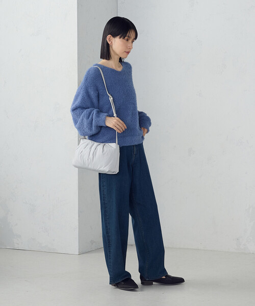 MONO　COMME CA（モノコムサ）の「パデットショルダー（ショルダーバッグ・レディース・ライトグレー/ブラック/ベージュ・FREE）」の4枚目の写真