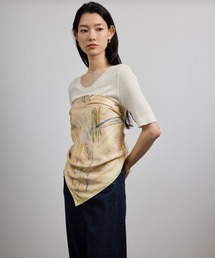 ROPE' | 【YUKO SAEKI for ROPE’・コラボ】スカーフ柄プリント シルクスカーフ/Lサイズ(バンダナ/スカーフ)