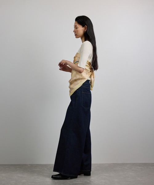 ROPE'（ロペ）の「【YUKO SAEKI for ROPE’・コラボ】スカーフ柄プリント シルクスカーフ/Lサイズ（バンダナ/スカーフ・レディース・ベージュ/サックスブルー/ピンク・FREE）」の20枚目の写真