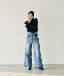Audie a Muses（オーディアミューズ）の「ダブルベルトデニム（デニムパンツ）」