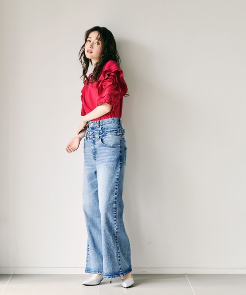 オーディア ミューズ（Audie a Muses）/ダブルベルトデニム セール】ダブルベルトデニム（デニムパンツ）｜Audie a Muses