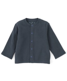BABY カーディガン　ブルー ケーブル編み長袖ニットカーディガン(90~150cm)(90cm ブルー