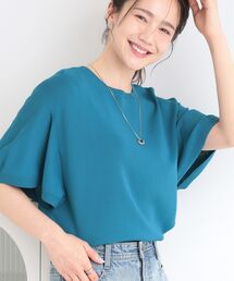 【S-LL】二の腕はカバーして魅せる フレアスリーブニット
