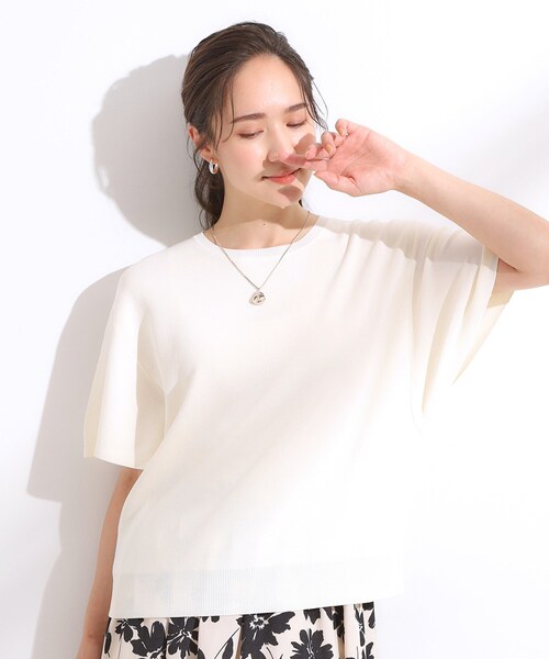 DRESKIP（ドレスキップ）の「【S-LL】女性らしさ溢れる フレアスリーブニット（ニット/セーター・レディース・レッド系1/オフホワイト/ブルー系その他/ブラック/グレー/ダークブラウン・04/03/02/01）」の21枚目の写真