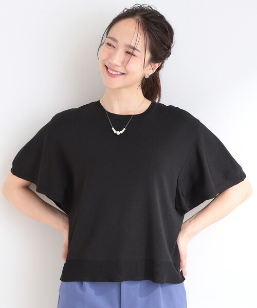 DRESKIP(ドレスキップ)の「【S-LL】二の腕はカバーして魅せる フレアスリーブニット(ニット/セーター・レディース・レッド系1/オフホワイト/ブルー系その他/ブラック/グレー/ダークブラウン・04/03/02/01)」の11枚目の写真