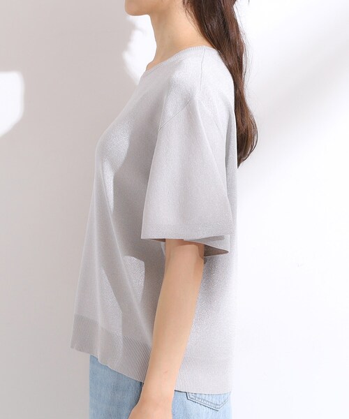 DRESKIP（ドレスキップ）の「【S-LL】女性らしさ溢れる フレアスリーブニット（ニット/セーター・レディース・レッド系1/オフホワイト/ブルー系その他/ブラック/グレー/ダークブラウン・04/03/02/01）」の7枚目の写真