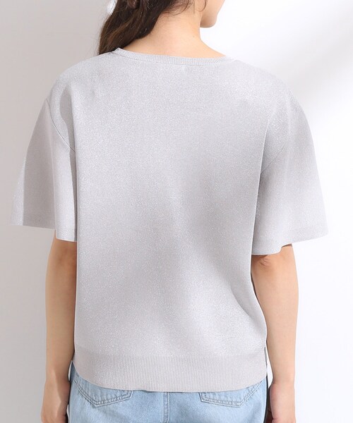 DRESKIP（ドレスキップ）の「【S-LL】女性らしさ溢れる フレアスリーブニット（ニット/セーター・レディース・レッド系1/オフホワイト/ブルー系その他/ブラック/グレー/ダークブラウン・04/03/02/01）」の8枚目の写真