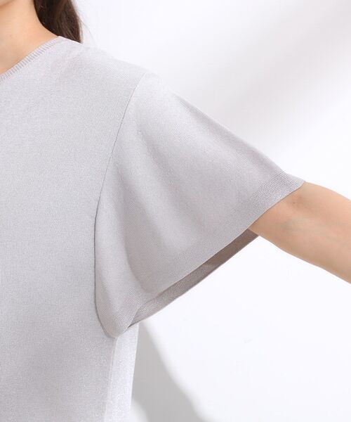 DRESKIP（ドレスキップ）の「【S-LL】女性らしさ溢れる フレアスリーブニット（ニット/セーター・レディース・レッド系1/オフホワイト/ブルー系その他/ブラック/グレー/ダークブラウン・04/03/02/01）」の10枚目の写真