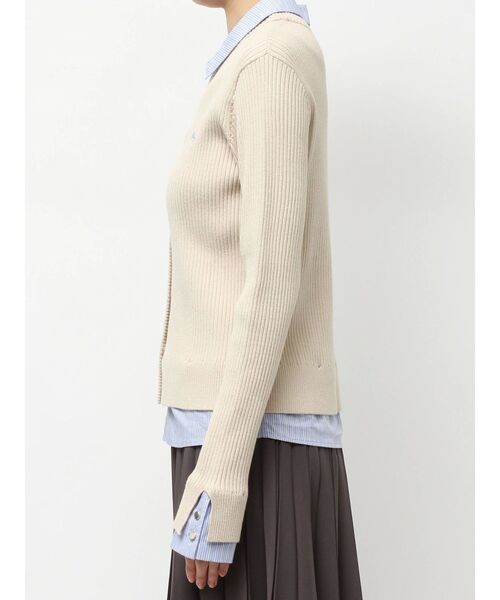POLO BCS(ポロ ビーシーエス)の「【POLO BCSコラボ】シャツドッキングリブニット(ニット/セーター・レディース・レッド/アイボリー/ブラック/グレー・MEDIUM)」の12枚目の写真