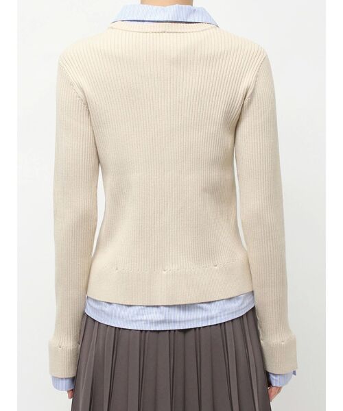 POLO BCS(ポロ ビーシーエス)の「【POLO BCSコラボ】シャツドッキングリブニット(ニット/セーター・レディース・レッド/アイボリー/ブラック/グレー・MEDIUM)」の13枚目の写真