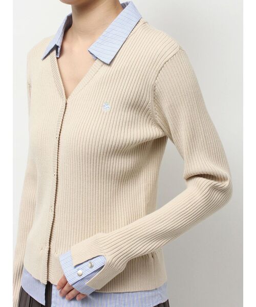 POLO BCS(ポロ ビーシーエス)の「【POLO BCSコラボ】シャツドッキングリブニット(ニット/セーター・レディース・レッド/アイボリー/ブラック/グレー・MEDIUM)」の15枚目の写真