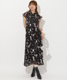 シフォンプリーツワンピース
