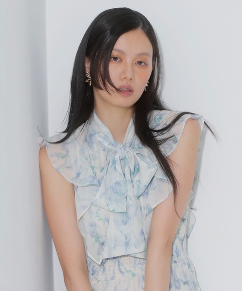 AND COUTURE(アンドクチュール)の「シフォンプリーツワンピース(ワンピース・レディース・ホワイト系その他/ブラック系その他/ブラウン系その他・FREE)」の7枚目の写真