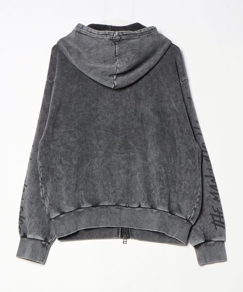 bike star（バイクスター）の「BIKESTAR GRUNGY WORKS 加工 ジップパーカー（パーカー・メンズ・ホワイト/チャコールグレー/ブラウン・L/M）」の11枚目の写真