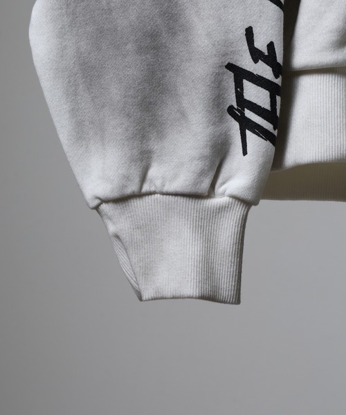 bike star（バイクスター）の「BIKESTAR GRUNGY WORKS 加工 ジップパーカー（パーカー・メンズ・ホワイト/チャコールグレー/ブラウン・L/M）」の14枚目の写真