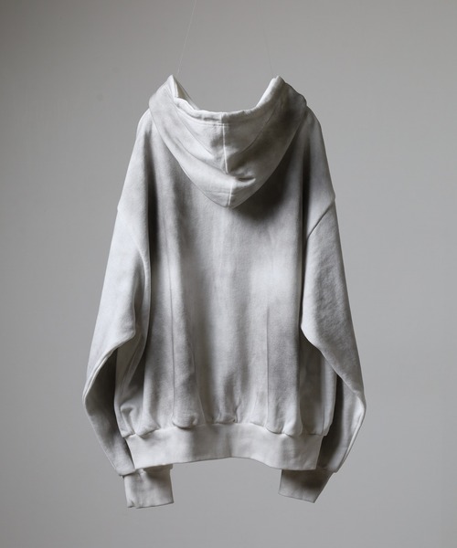 bike star（バイクスター）の「BIKESTAR GRUNGY WORKS 加工 ジップパーカー（パーカー・メンズ・ホワイト/チャコールグレー/ブラウン・L/M）」の15枚目の写真