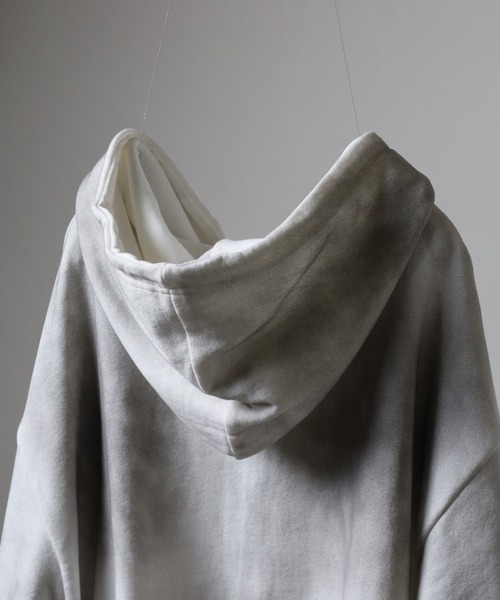 bike star（バイクスター）の「BIKESTAR GRUNGY WORKS 加工 ジップパーカー（パーカー・メンズ・ホワイト/チャコールグレー/ブラウン・L/M）」の16枚目の写真