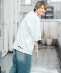 INTER FACTORY | あやせりんて - 刺繍半袖Tシャツ(Tシャツ/カットソー)