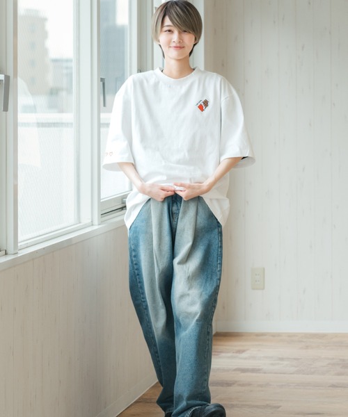 INTER FACTORY(インターファクトリー)の「あやせりんて - 刺繍半袖Tシャツ(Tシャツ/カットソー・レディース・ブラック/ホワイト・MEDIUM/LARGE)」の18枚目の写真