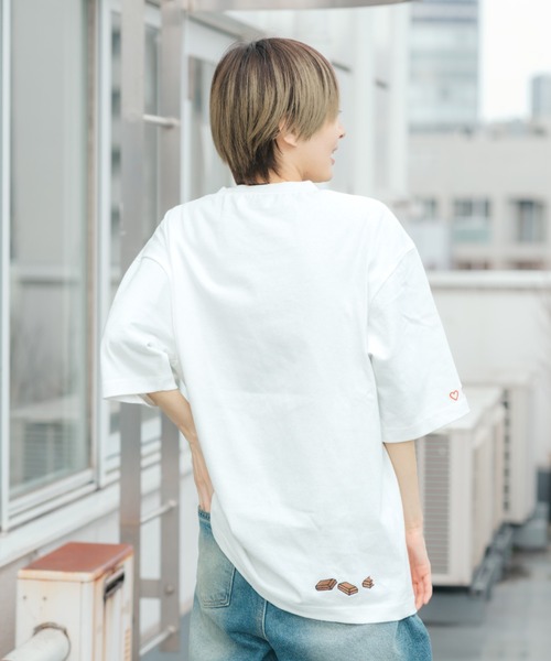 INTER FACTORY(インターファクトリー)の「あやせりんて - 刺繍半袖Tシャツ(Tシャツ/カットソー・レディース・ブラック/ホワイト・MEDIUM/LARGE)」の6枚目の写真