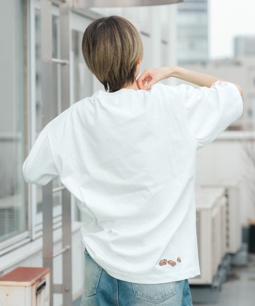 INTER FACTORY(インターファクトリー)の「あやせりんて - 刺繍半袖Tシャツ(Tシャツ/カットソー・レディース・ブラック/ホワイト・MEDIUM/LARGE)」の22枚目の写真